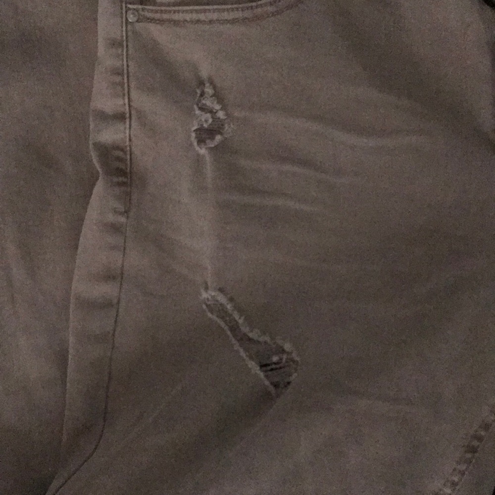 Khaki Ripped Jeans - Picture 2 of 5